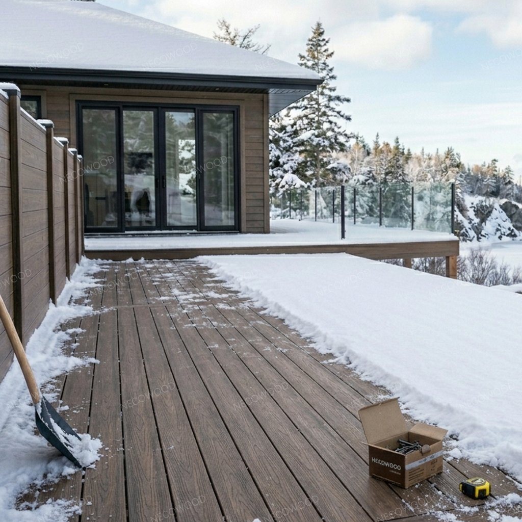 Härter als ein Elch: Die bei -35 °C getesteten WPC-Dielen von NECOWOOD landen in Kanada