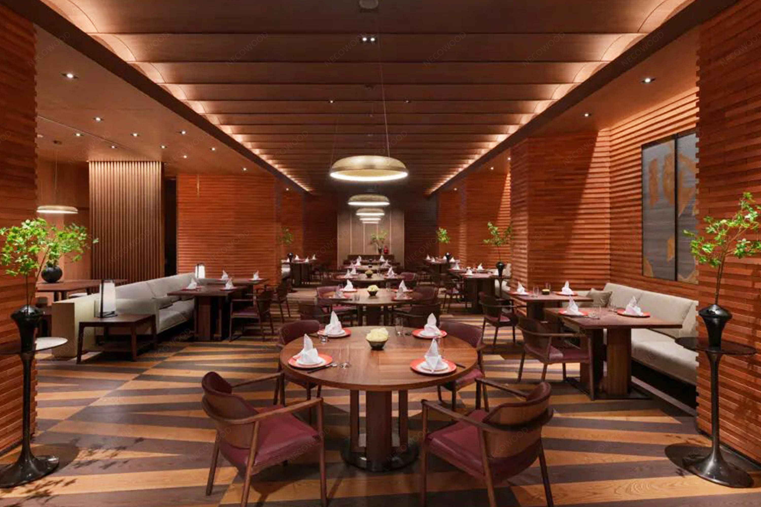 Modern hotel with durable interior materials