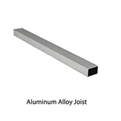 Aluminum joist for WPC cladding