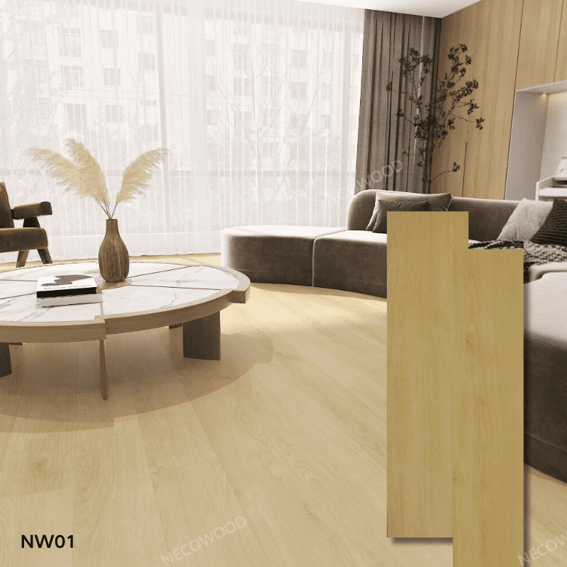 Luxusholz Getreide Vinyl Klicken Sie auf Sperren SPC -Bodenbelag