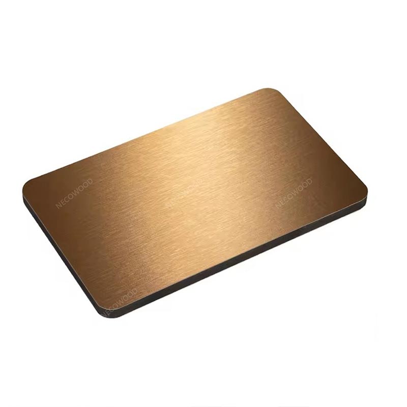 Metalloberfläche 8mm Bambuskohle Wandbrett